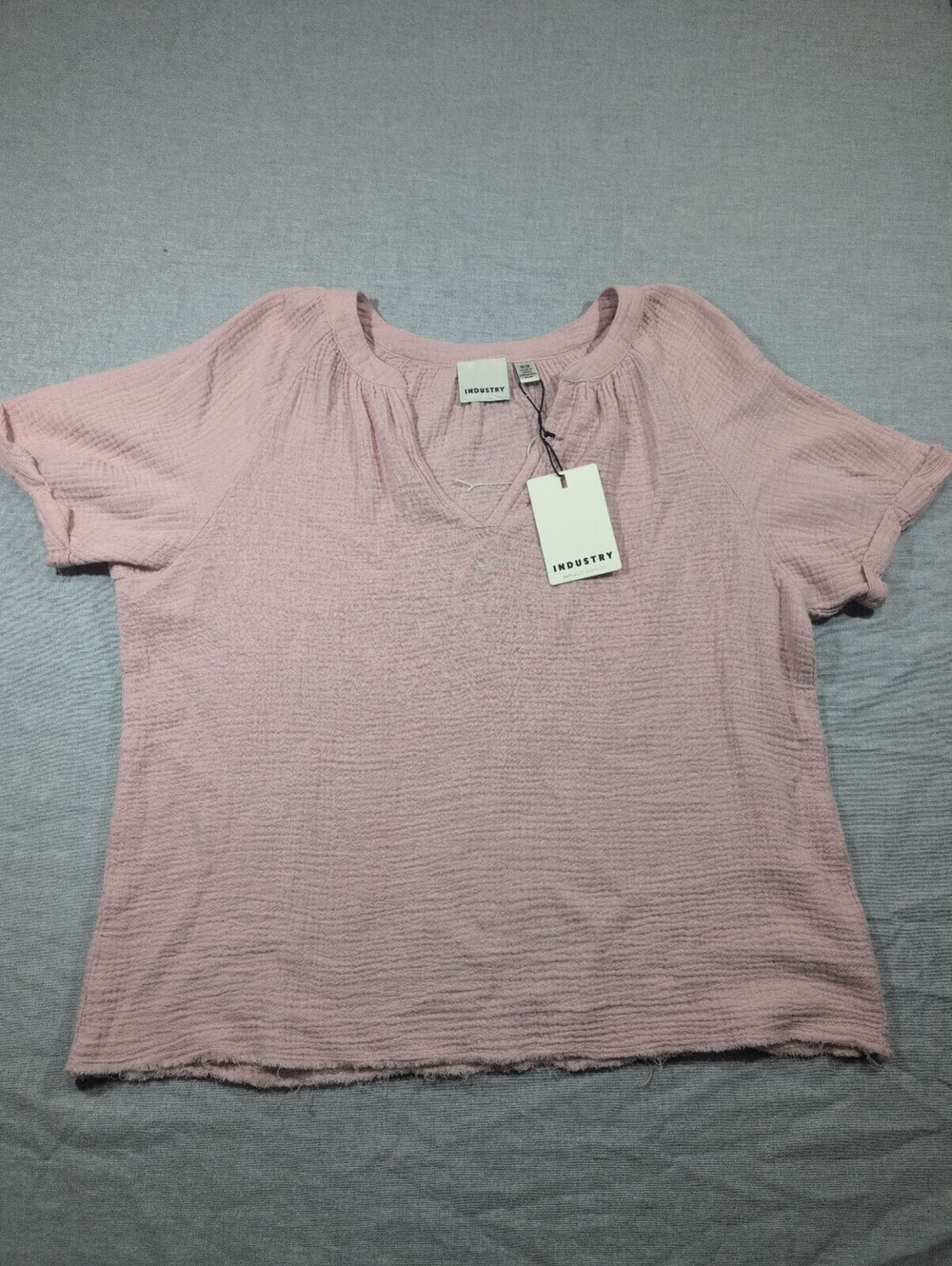 Industry pink short sleeve top